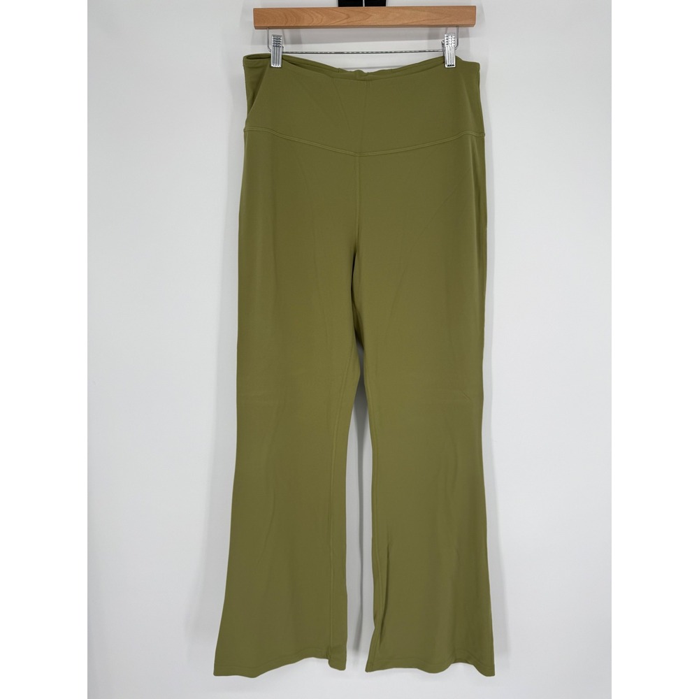 Lululemon Groove Super High-Rise Flared Pant Olive Bronze Green Nulu Size 14